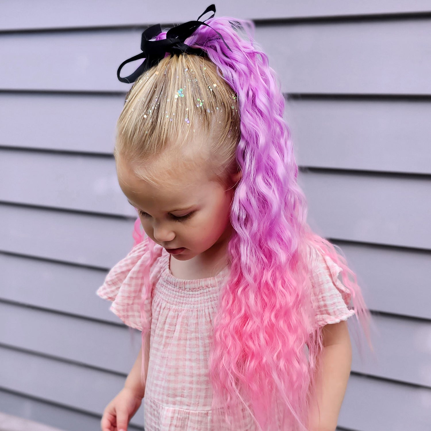 Pink Sapphire Wavy Ponytail