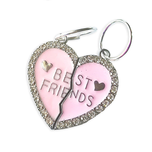 Best Friends Pink Hair Charms