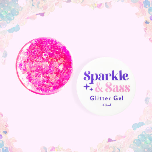 Glitter Gel - Fuchsia Flame - 30ml