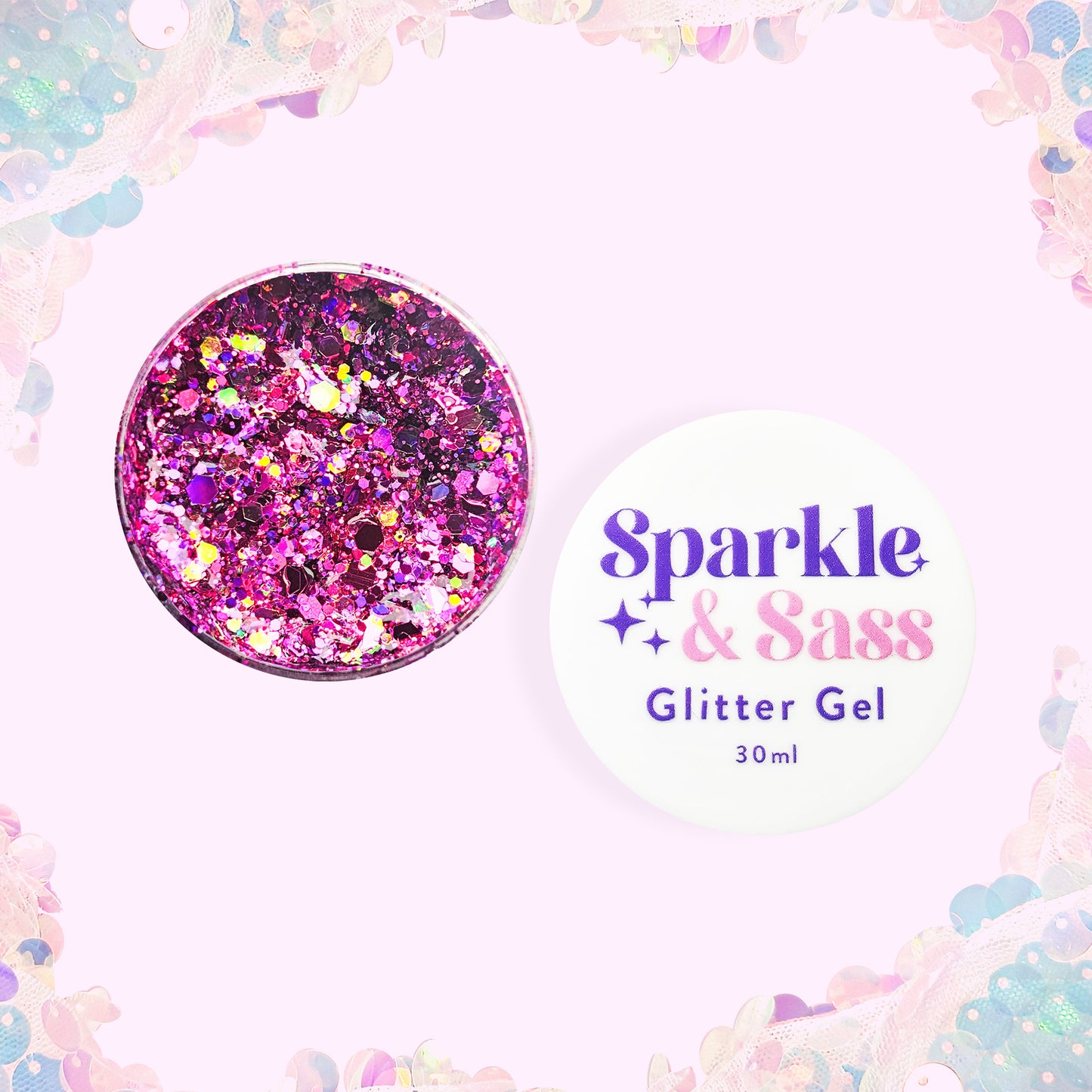 Glitter Gel - Midnight Plum - 30ml