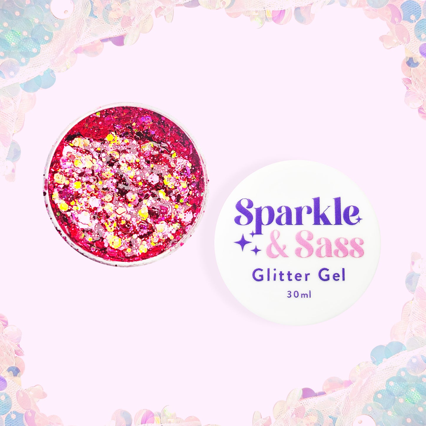 Glitter Gel - Scarlet Sunset - 30ml